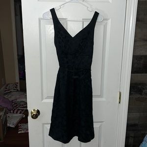 White House Black Market Print Black Belted Mini Dress Size 4